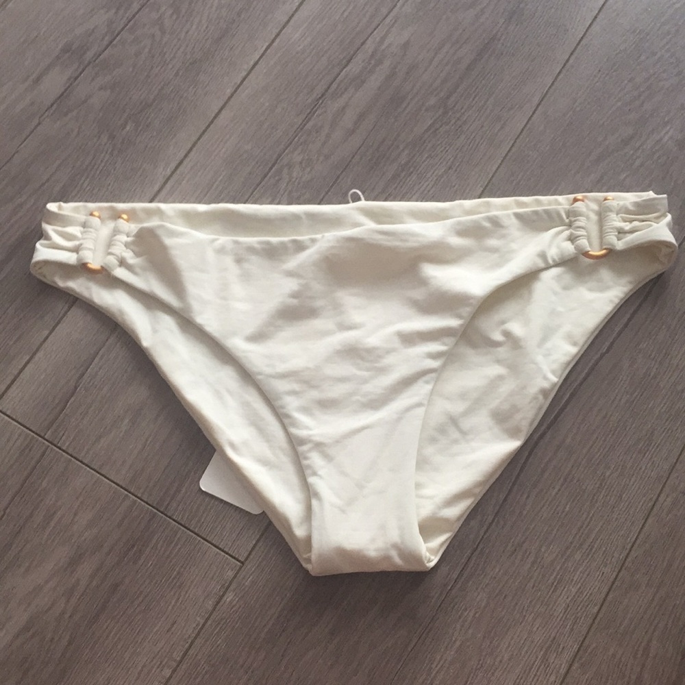 L Space white bikini bottom